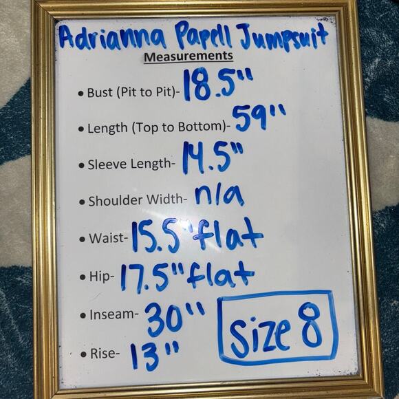 Adrianna Papell Jumpsuit- Royal Blue One-Shoulder Wide-Leg Jumpsuit- Size 8 - Picture 15 of 15